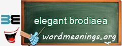 WordMeaning blackboard for elegant brodiaea